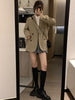 Blazers Women Casual Pure All-match Minimalist Design Classic Retro Ladies Spring Loose Korean Style Basic Office Daily