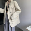 Blazers Women Chic Harajuku Double Breasted Long Sleeve Loose Casual All-match Chain Autumn Korean Version Stylish Daily Simple