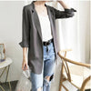 Blazers Women Chiffon Korean Outwear Spring Sunscreen Loose Without Placket Solid Simple Long All-match Soft Streetwear