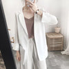 Blazers Women Chiffon Korean Outwear Spring Sunscreen Loose Without Placket Solid Simple Long All-match Soft Streetwear