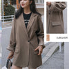 Blazers Women Comfortable Simple Solid Spring Notched Long Sleeve Streetstyle Ulzzang Trendy Female Office Ins Double Breasted