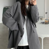 Blazers Women Cool Girls Boyfriend Ulzzang Chic Pockets Loose Student Casual Hip Hop Punk Stylish All-match Solid Simple Outwear