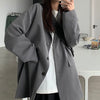 Blazers Women Cool Girls Boyfriend Ulzzang Chic Pockets Loose Student Casual Hip Hop Punk Stylish All-match Solid Simple Outwear