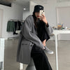 Blazers Women Cool Girls Boyfriend Ulzzang Chic Pockets Loose Student Casual Hip Hop Punk Stylish All-match Solid Simple Outwear