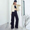 Blazers Women Cropped Female Clothing Chic Retro Loose Solid Single Button Office Lady Streetwear Soft Casual Preppy Style Ins