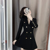 Blazers Women Design Gold Button French Elegant Autumn Arrive Slim Tunic Vintage Ladies Popular Black Casual Simple