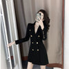 Blazers Women Design Gold Button French Elegant Autumn Arrive Slim Tunic Vintage Ladies Popular Black Casual Simple