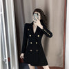 Blazers Women Design Gold Button French Elegant Autumn Arrive Slim Tunic Vintage Ladies Popular Black Casual Simple