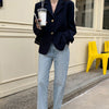 Blazers Women Design Solid Loose Notched All-match Cropped Female Clothing Streetwear Simple Popular Spring Mujer Preppy