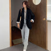Blazers Women Double Breasted Outerwear Solid Loose Chic Spring Office Basic Notched Ladies Cool All-match Cozy Retro