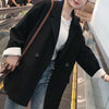 Blazers Women Double Breasted Pure Black Leisure Trendy Spring All-match Lady British Style Tops Ulzzang Chic Regular Coats