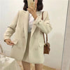 Blazers Women Double Breasted Solid Minimalist Loose Autumn Outwear Office Lady Temperament Basic All-match Cozy High Street Ins