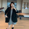 Blazers Women Double-breasted Plaid Loose Pockets Spliced Korean Khaki Button Office High-quality Stylish Spring Chic