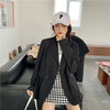 Blazers Women Elegant Office Lady Loose Bf Korean Style Full Sleeve Double Breasted Outwear Business All-match Casual