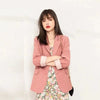 Blazers Women Elegant Solid Notched Pink Temperament Casual All-match Spring Streetwear Tender Korean Version Prevalent