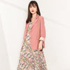 Blazers Women Elegant Solid Notched Pink Temperament Casual All-match Spring Streetwear Tender Korean Version Prevalent