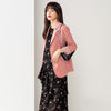Blazers Women Elegant Solid Notched Pink Temperament Casual All-match Spring Streetwear Tender Korean Version Prevalent