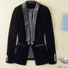 Blazers Women Elegant Vintage V-NECK Suit Jacket Coat Black Velvet Blazer Lady 2023 Autumn Winter Outwear Tops