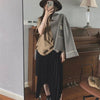 Blazers Women Knitted Baggy Design Crop Long Sleeve Elegant Notched Collar Pockets Korean Style Streetwear Ladies Girls