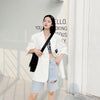 Blazers Women Half Sleeve Outwear Temperament Design Streetwear Summer Korean Style Loose Bf Casual Hip Hop Femme Chic