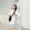 Blazers Women Half Sleeve Outwear Temperament Design Streetwear Summer Korean Style Loose Bf Casual Hip Hop Femme Chic