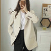 Blazers Women Korean Style Gentle Temperament Loose Leisure Outwear Spring Office Ladies Basic Design Streetwear Clothes