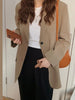 Blazers Women Korean Style Gentle Temperament Loose Leisure Outwear Spring Office Ladies Basic Design Streetwear Clothes