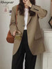 Blazers Women Korean Style Gentle Temperament Loose Leisure Outwear Spring Office Ladies Basic Design Streetwear Clothes