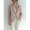 Blazers Women Korean Style Gentle Tender Sweet Girlish Button Elegant Lady Loose Spring  Female Notched Office Chic