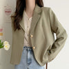 Blazers Women Leisure Spring Autumn Solid Baggy Stylish All-match Korean Style Design Classic Daily Ladies Outerwear Chic Simple