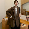 Blazers Women Long Sleeve Autumn All-match Leisure Creativity Double Breasted Solid Temperament Feminino Clothing Chic