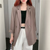Blazers Women Loose Big Size S-5XL Spring Autumn Notched Casual Popular College All-match Female Clothes Office Lady Temperament