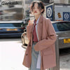 Blazers Women Loose Casual Double Breasted  All-match Elegant Fitting Trendy Ulzzang Outwear Lady Spring Fall Clothes