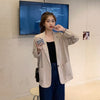 Blazers Women Loose Solid All-match Korean Simple Thin Sun-proof Casual Daily Summer Tunic Outwear Quality Streetwear