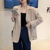 Blazers Women Loose Solid All-match Korean Simple Thin Sun-proof Casual Daily Summer Tunic Outwear Quality Streetwear
