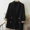 Blazers Women Loose Solid Leisure Elegant Spring Autumn Harajuku Korean Style All-match Simple Streetwear Retro Outwear