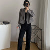 Blazers Women Loose Solid Notched Long Sleeve Spring Autumn Stylish Casual All-match Chic Korean Version Female Clothing Popular