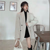 Blazers Women Loose Thin Double Breasted Office Lady Popular Street Style Casual Pockets Simple Spring BF Cozy Notched Outerwear