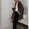 Blazers Women Minimalist Solid Outwear Loose Elegant Retro Official High Street Feminine All-match Spring Comfortable