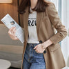 Blazers Women Chic 2023 Korean Long-sleeve Harajuku Solid Color Lapel Loose Office Single-button Blazers Outerwear
