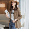 Blazers Women Chic 2023 Korean Long-sleeve Harajuku Solid Color Lapel Loose Office Single-button Blazers Outerwear