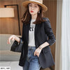 Blazers Women Chic 2023 Korean Long-sleeve Harajuku Solid Color Lapel Loose Office Single-button Blazers Outerwear