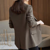 Blazers Women Chic 2023 Korean Long-sleeve Harajuku Solid Color Lapel Loose Office Single-button Blazers Outerwear
