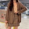 Blazers Women Chic Solid Korean Teens Long-sleeve Harajuku Loose Office Single-button Spring Stylish Breathable Thin