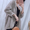 Blazers Women Plaid Leisure Coat Spring Korean Style All-match Slim Feminino Loose Elegant Chic Regular Full Sleeve Tops