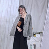 Blazers Women Plaid Leisure Coat Spring Korean Style All-match Slim Feminino Loose Elegant Chic Regular Full Sleeve Tops