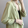 Blazers Women Nine Quarter Sleeve Elegant Cool Long Loose Solid Color Thin Chiffon All-match Retro Chic Comfortable Daily Street