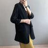 Blazers Women Nine Quarter Sleeve Elegant Cool Long Loose Solid Color Thin Chiffon All-match Retro Chic Comfortable Daily Street
