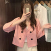 Blazers Women Office Lady Elegant Retro Students Spring Mujer Design Топ Женский All-match Chic Temperament Korean Sheer