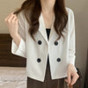 Blazers Women Office Lady Elegant Retro Students Spring Mujer Design Топ Женский All-match Chic Temperament Korean Sheer